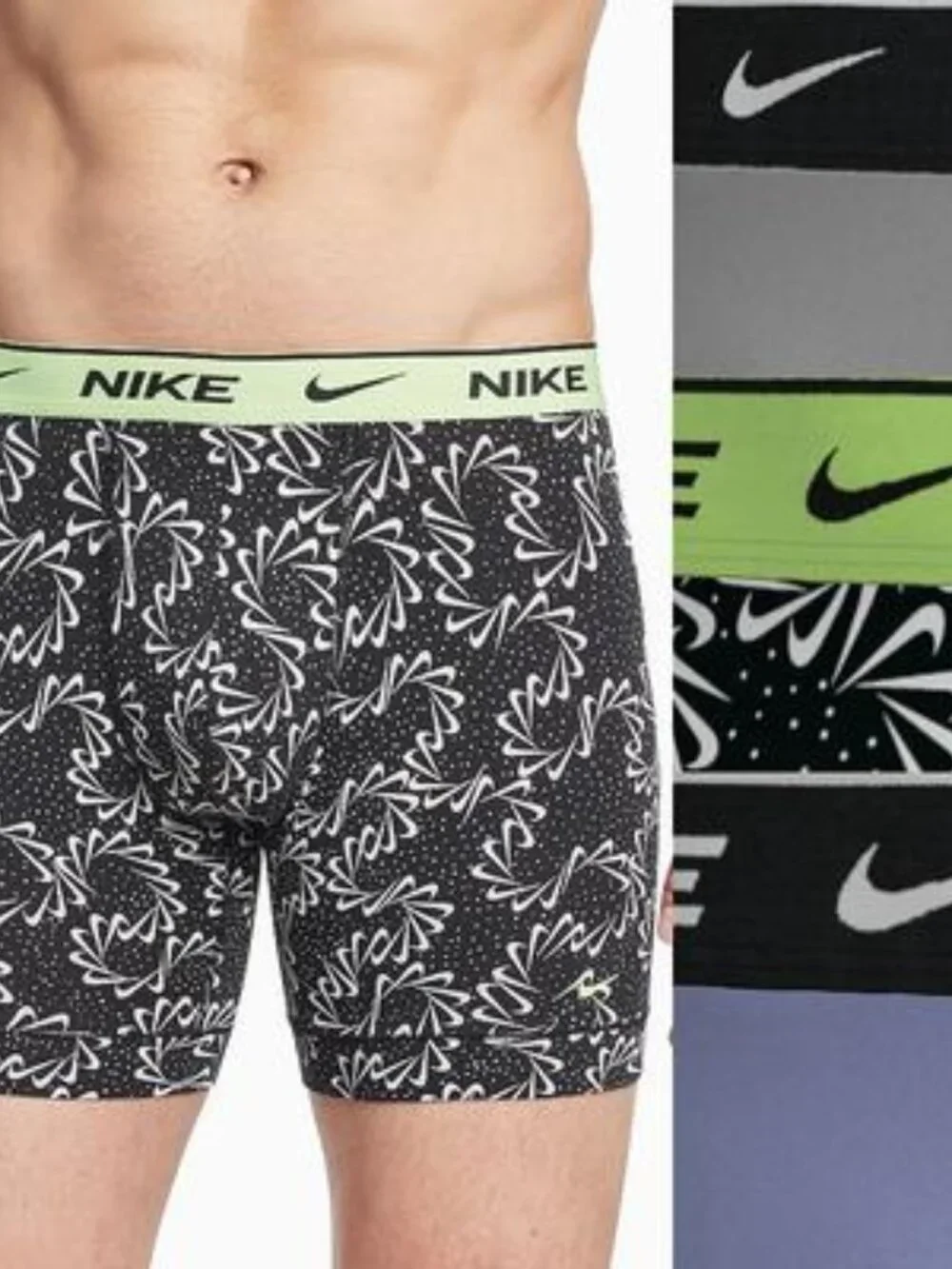 Men's Nike Dri-FIT Essential 3-pack Stretch Boxer Briefs, XXL, Grey